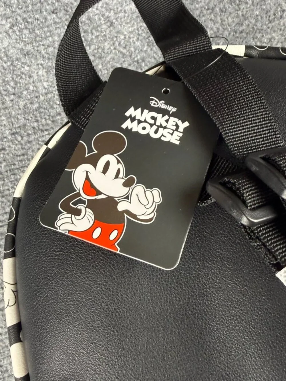 Disney Mickey Mouse Mini Backpack NWT Bioworld Black White Checkerboard  m-tnove
